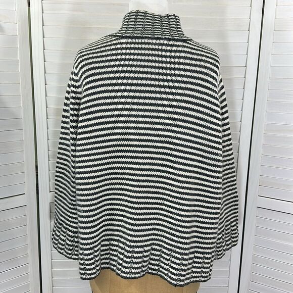 Talbots Plus Sweater Jacket  3X Vtg Nautical Stripe Wool Angora - Picture 6 of 15